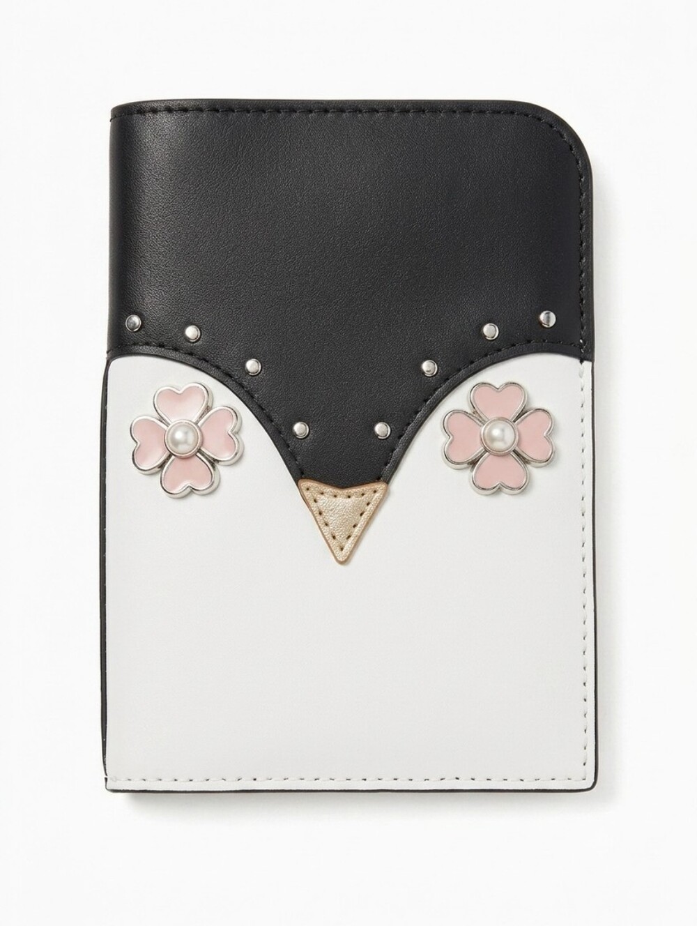 Kate Spade New York Frosty Penguin Leather Passport Holder Wallet